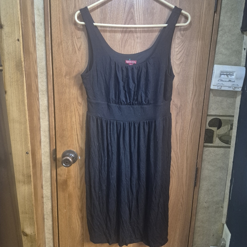 Merona Black Sleeveless Midi Dress with Scoop Neck.  Box 39
